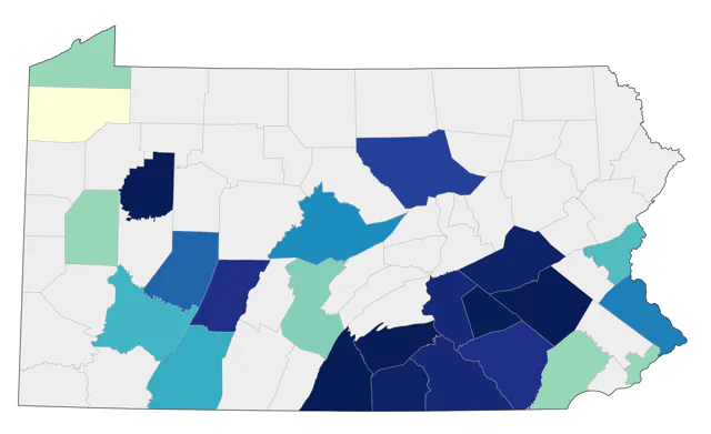 Eurasian Collared-Dove county map