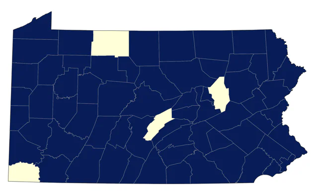 Fox Sparrow county map