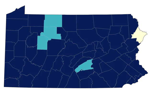 Gadwall county map