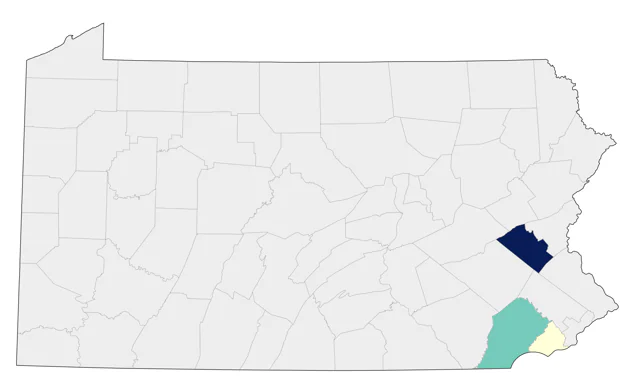 Golden-crowned Sparrow county map