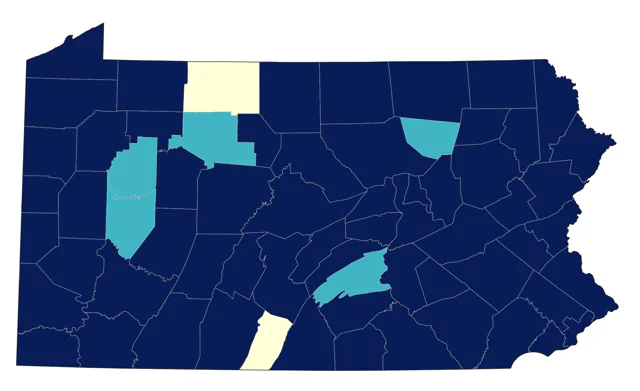Greater Yellowlegs county map