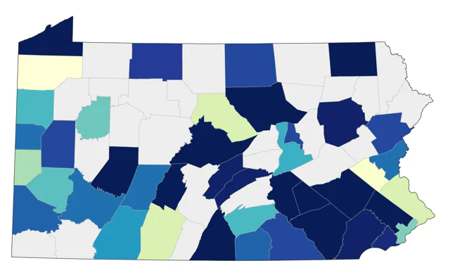 Hudsonian Whimbrel county map