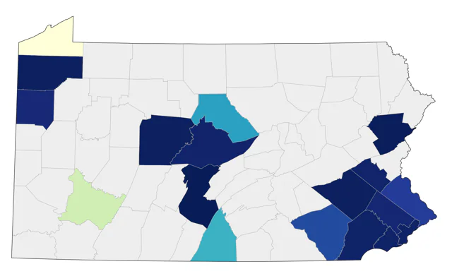 King Rail county map