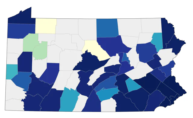 Laughing Gull county map