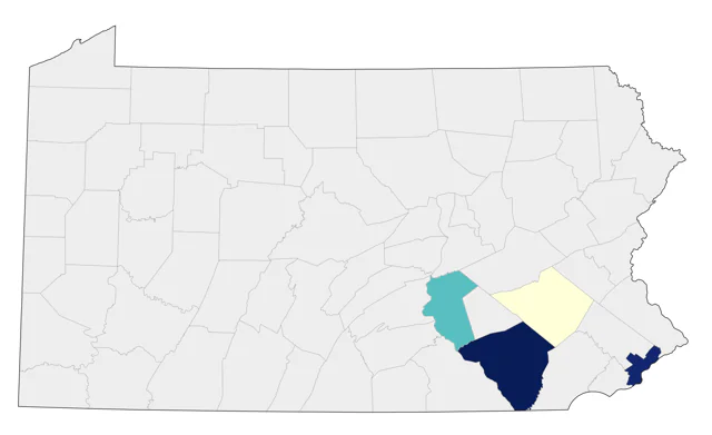 MacGillivray's Warbler county map