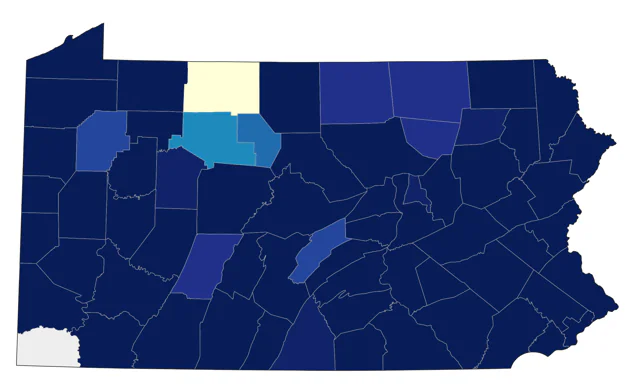 Mute Swan county map