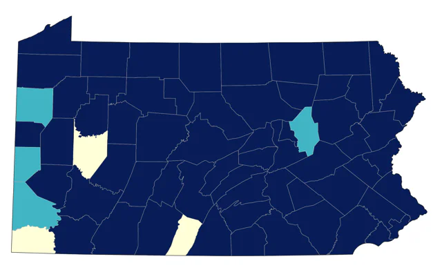 Pine Siskin county map