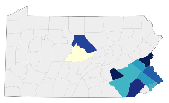 Pink-footed Goose county map