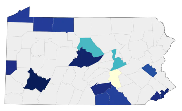 Purple Gallinule county map
