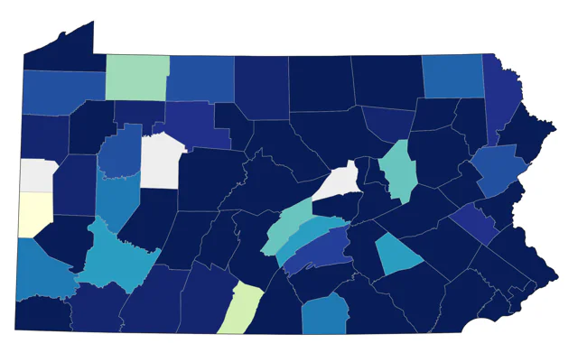Red-throated Loon county map