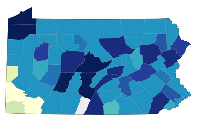 Redpoll county map