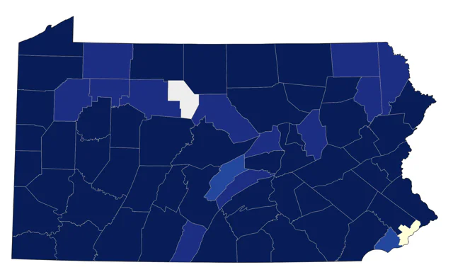 Ring-necked Pheasant county map