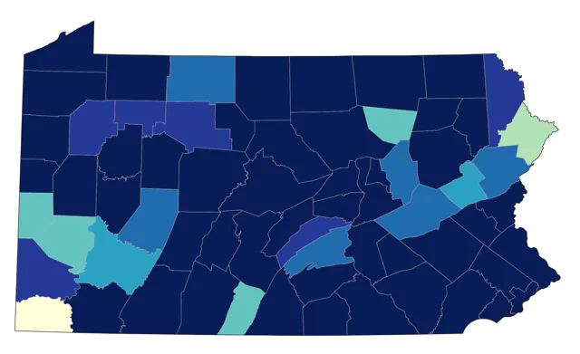 Rough-legged Hawk county map
