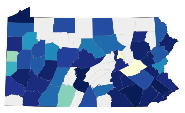 Sanderling county map