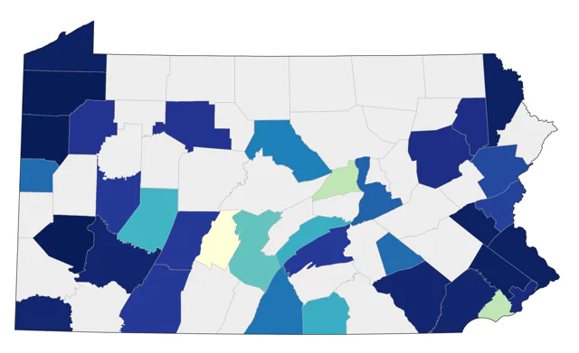 Sedge Wren county map
