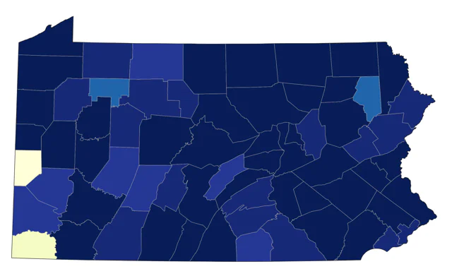 Snow Bunting county map