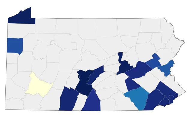 Swainson's Hawk county map