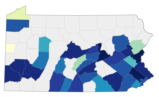 Swallow-tailed Kite county map