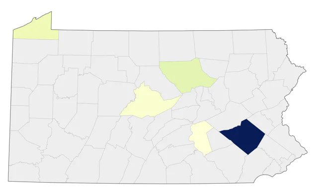 Thick-billed Murre county map