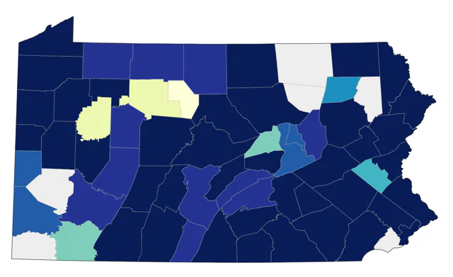 Trumpeter Swan county map