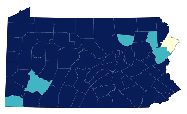 Tundra Swan county map