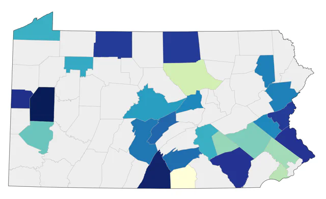 Varied Thrush county map