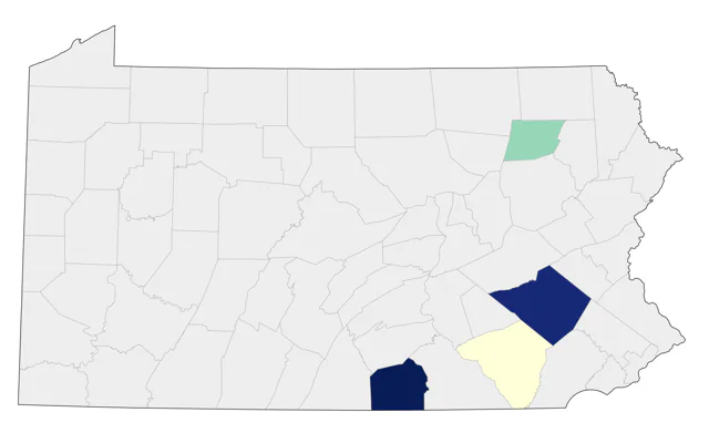 Whooper Swan county map