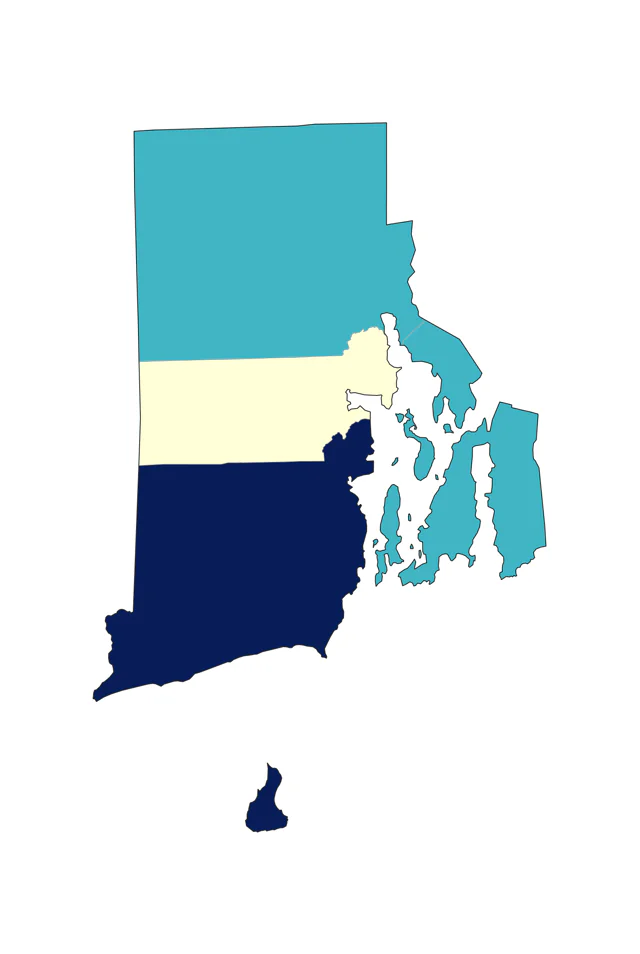 Yellow-throated Warbler county map
