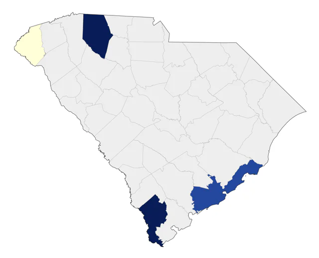 American Goshawk county map