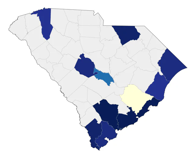 Ash-throated Flycatcher county map