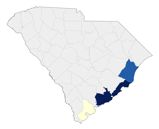 Black-capped Petrel county map