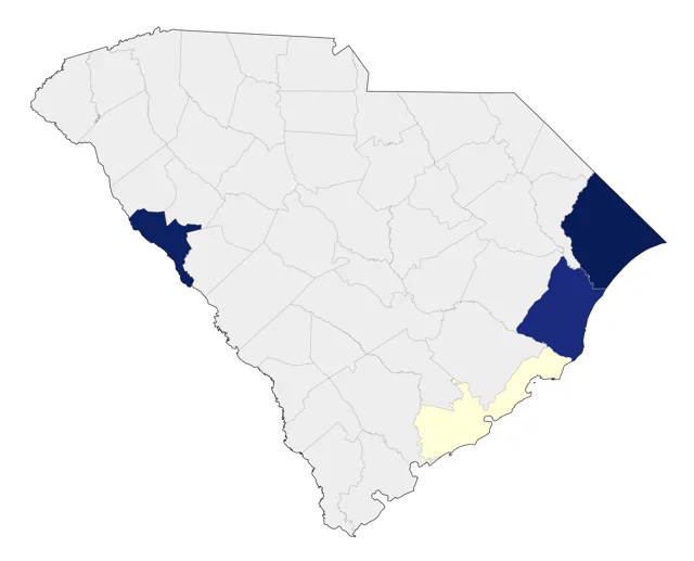 Black-legged Kittiwake county map