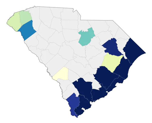 Black Scoter county map