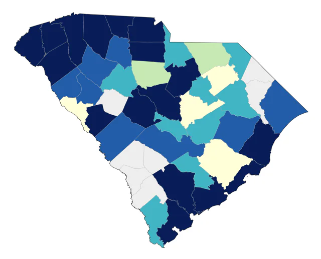 Blackburnian Warbler county map