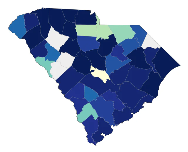 Blue-winged Warbler county map