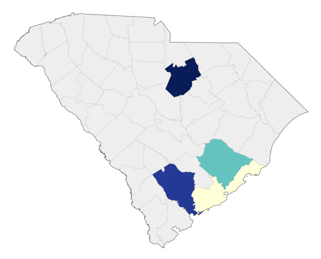 Budgerigar county map