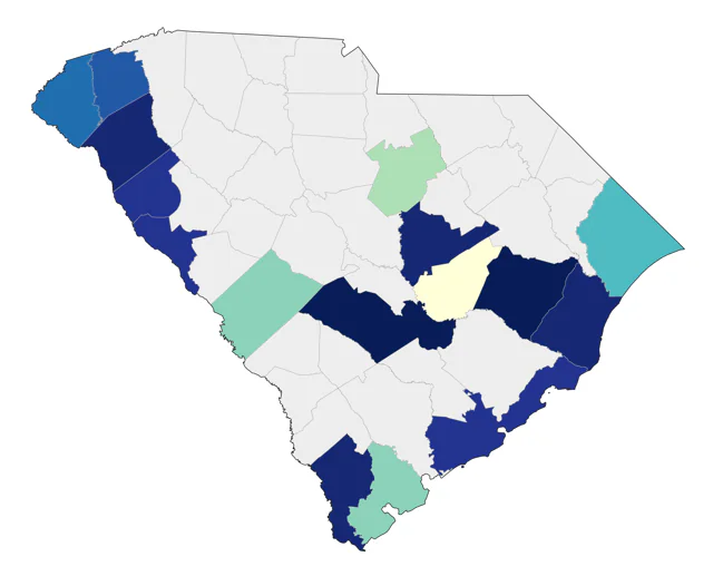 Buff-breasted Sandpiper county map