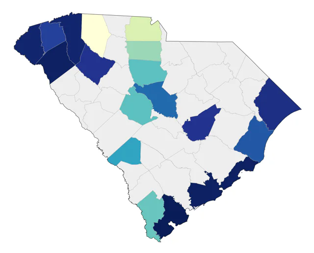Connecticut Warbler county map