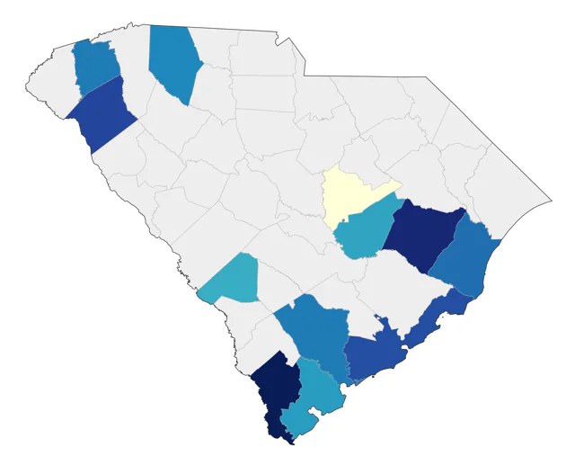 Eared Grebe county map