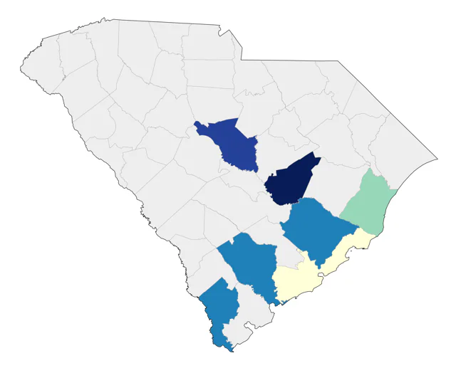 Eurasian Wigeon county map