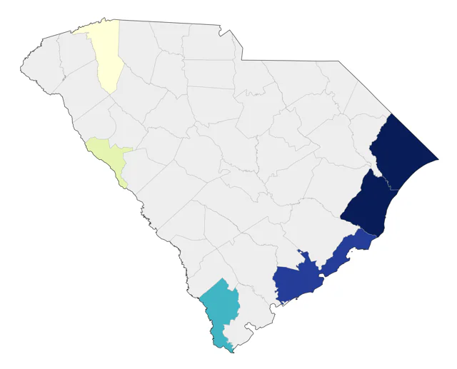Franklin's Gull county map