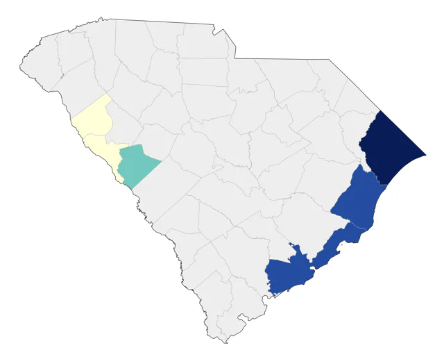 Great Cormorant county map