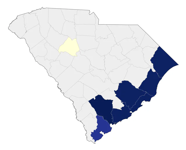 Great Shearwater county map