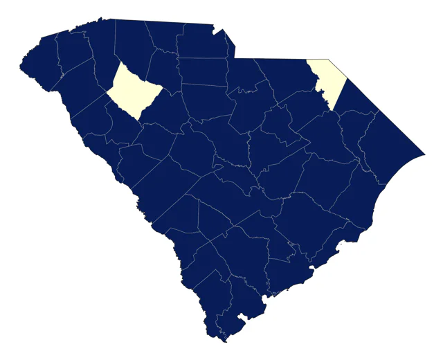 Green Heron county map
