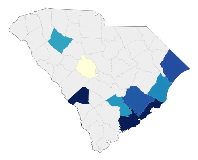Indian Peafowl county map