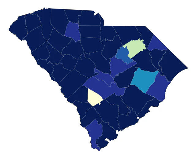 Kentucky Warbler county map