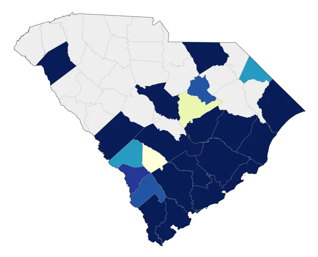 King Rail county map
