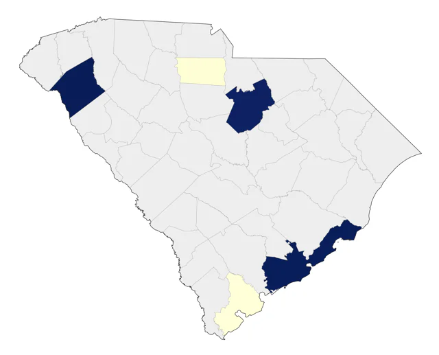 Kirtland's Warbler county map