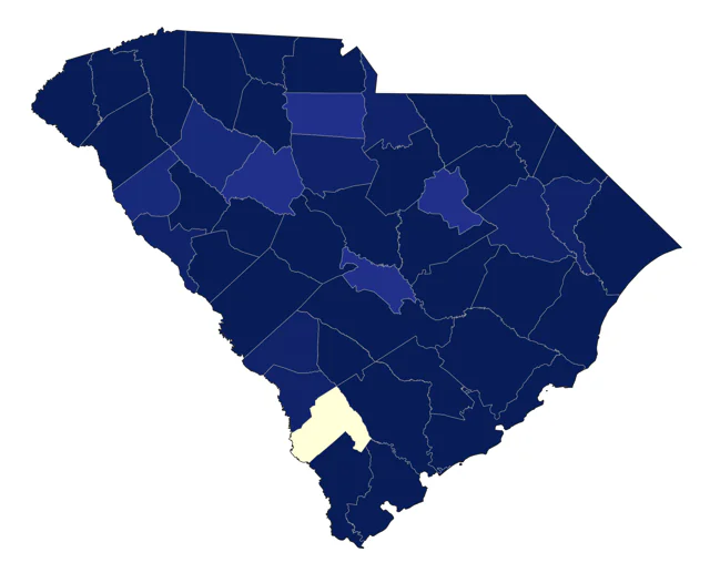 Least Sandpiper county map