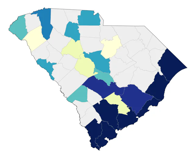 Long-tailed Duck county map